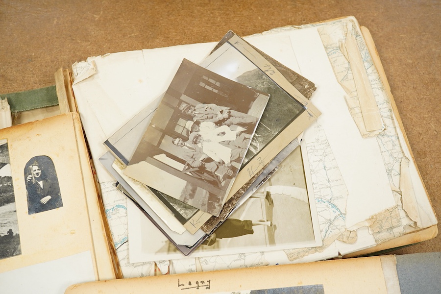 An archive of post First World War documents and photographs including two part letters signed by Winston Churchill